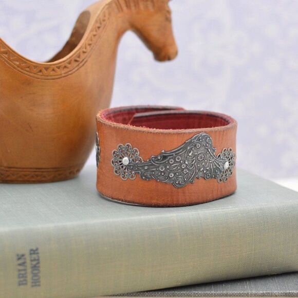 Leather Cuff Bracelet  - Picture 2 of 4